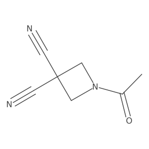 1-Acetylazetidine-3,3-dicarbonitrile结构式