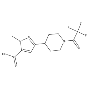 1-methyl-3-[1-(2,2,2-trifluoroacetyl)piperidin-4-yl]-1H-pyrazole-5-carboxylic acid Structure