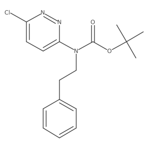 tert-butyl N-(6-chloropyridazin-3-yl)-N-(2-phenylethyl)carbamate结构式