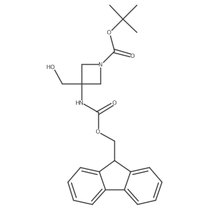 tert-butyl 3-({[(9H-fluoren-9-yl)methoxy]carbonyl}amino)-3-(hydroxymethyl)azetidine-1-carboxylate Structure