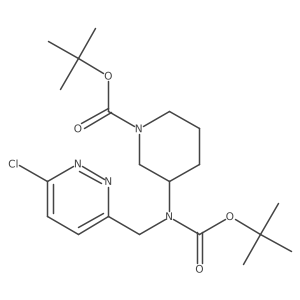 Tert-butyl 3-{[(tert-butoxy)carbonyl][(6-chloropyridazin-3-yl)methyl]amino}piperidine-1-carboxylate Structure