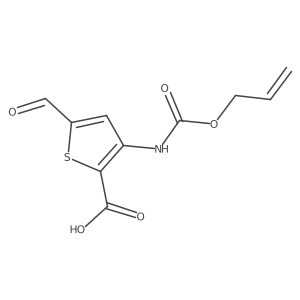 3-(allyloxycarbonylamino)-5-formyl-thiophene-2-carboxylic acid Structure