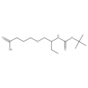 4-(2-((tert-Butoxycarbonyl)amino)butoxy)butanoic acid结构式