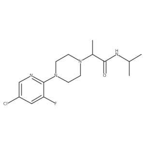 2-[4-(5-chloro-3-fluoropyridin-2-yl)piperazin-1-yl]-N-(propan-2-yl)propanamide Structure