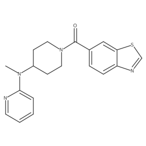 N-[1-(1,3-benzothiazole-6-carbonyl)piperidin-4-yl]-N-methylpyridin-2-amine Structure
