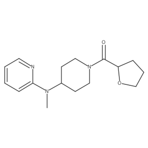 N-methyl-N-[1-(oxolane-2-carbonyl)piperidin-4-yl]pyridin-2-amine结构式