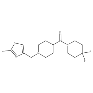 4,4-Difluoro-1-{1-[(2-methyl-1,3-thiazol-4-yl)methyl]piperidine-4-carbonyl}piperidine结构式