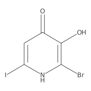 2-Bromo-6-iodopyridine-3,4-diol结构式