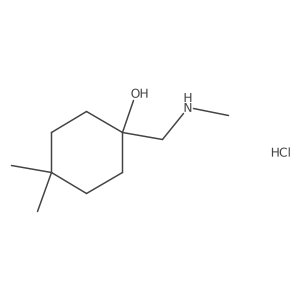 4,4-Dimethyl-1-[(methylamino)methyl]cyclohexan-1-ol hydrochloride结构式