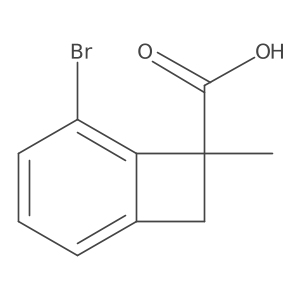 5-Bromo-7-methylbicyclo[4.2.0]octa-1,3,5-triene-7-carboxylic acid结构式