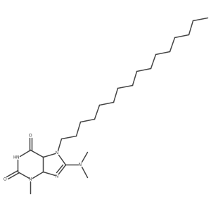 8-(dimethylamino)-7-hexadecyl-3-methyl-2,3,6,7-tetrahydro-1H-purine-2,6-dione Structure