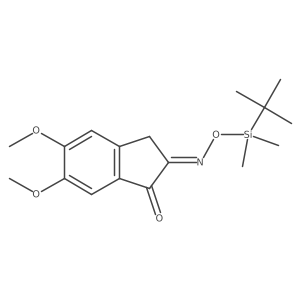 5,6-Dimethoxy-1H-indene-1,2(3H)-dione 2-[O-[(1,1-dimethylethyl)dimethylsilyl]oxime]结构式