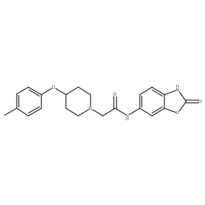1-Piperidineacetamide,n-(2,3-dihydro-2-oxo-6-benzoxazolyl)-4-(4-methylphenoxy)- Structure