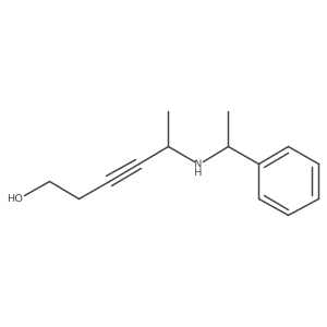 3-Hexyn-1-ol, 5-[(1-phenylethyl)amino]-, [R-(R*,R*)]-结构式