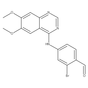 Benzaldehyde, 2-bromo-4-[(6,7-dimethoxy-4-quinazolinyl)amino]- Structure