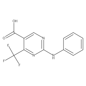 2-(Phenylamino)-4-(trifluoromethyl)pyrimidine-5-carboxylic acid结构式