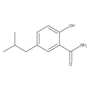 2-Hydroxy-5-(2-methylpropyl)benzamide结构式
