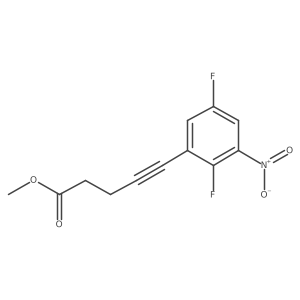 5-(2,5-Difluoro-3-nitro-phenyl)-pent-4-ynoic acid methyl ester结构式