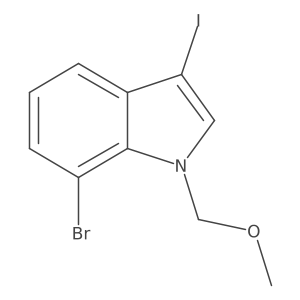 7-Bromo-3-iodo-1-methoxymethyl-1H-indole结构式