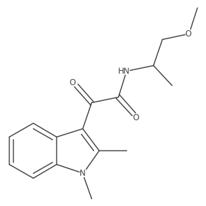 2-(1,2-dimethyl-1H-indol-3-yl)-N-(1-methoxypropan-2-yl)-2-oxoacetamide Structure
