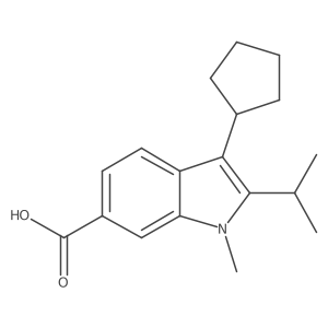 3-Cyclopentyl-2-isopropyl-1-methyl-6-indole carboxylic acid Structure