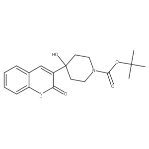 tert-Butyl 4-hydroxy-4-(2-oxo-1,2-dihydroquinolin-3-yl)piperidine-1-carboxylate结构式