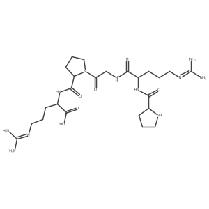 L-Prolyl-N~5~-(diaminomethylidene)-L-ornithylglycyl-L-prolyl-N~5~-(diaminomethylidene)-L-ornithine结构式