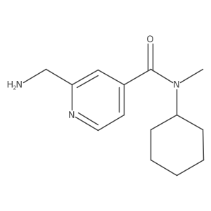 2-(Aminomethyl)-N-cyclohexyl-N-methyl-4-pyridinecarboxamide结构式