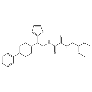 N1-(2,2-dimethoxyethyl)-N2-(2-(furan-2-yl)-2-(4-phenylpiperazin-1-yl)ethyl)oxalamide结构式