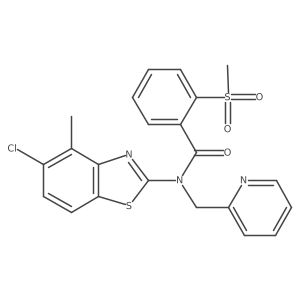 N-(5-chloro-4-methylbenzo[d]thiazol-2-yl)-2-(methylsulfonyl)-N-(pyridin-2-ylmethyl)benzamide Structure