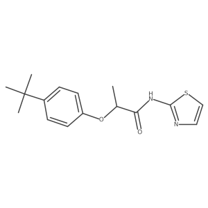 2-(4-tert-butylphenoxy)-N-(1,3-thiazol-2-yl)propanamide结构式