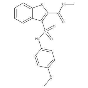 Methyl 3-[(4-methoxyphenyl)sulfamoyl]-1-benzothiophene-2-carboxylate结构式