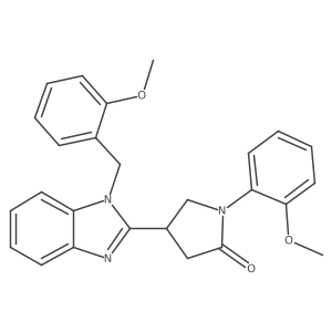 4-[1-(2-methoxybenzyl)-1H-benzimidazol-2-yl]-1-(2-methoxyphenyl)pyrrolidin-2-one结构式