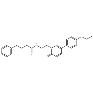 N-(2-(3-(4-ethoxyphenyl)-6-oxopyridazin-1(6H)-yl)ethyl)-4-phenylbutanamide Structure