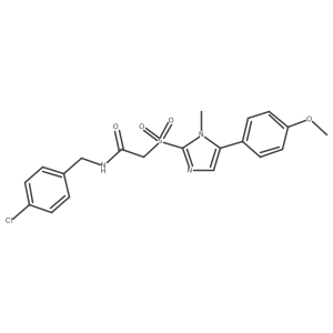 N-(4-chlorobenzyl)-2-((5-(4-methoxyphenyl)-1-methyl-1H-imidazol-2-yl)sulfonyl)acetamide Structure
