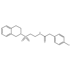 2-(4-chlorophenyl)-N-(2-((3,4-dihydroisoquinolin-2(1H)-yl)sulfonyl)ethyl)acetamide Structure