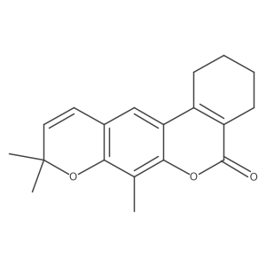 7,9,9-trimethyl-1,2,3,4-tetrahydro-5H,9H-benzo[c]pyrano[3,2-g]chromen-5-one Structure