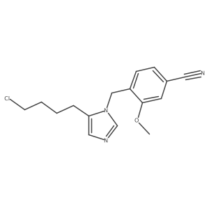 4-[[5-(4-Chlorobutyl)-1H-imidazol-1-yl]methyl]-3-methoxybenzonitrile结构式