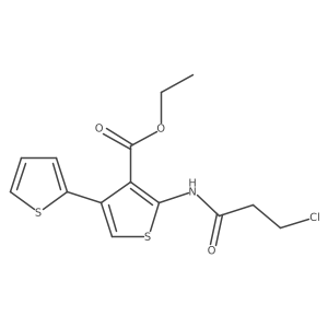 Ethyl 2-(3-chloropropanamido)-4-(thiophen-2-yl)thiophene-3-carboxylate Structure