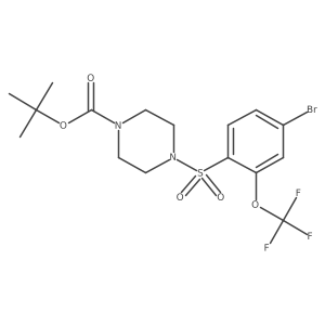 4-(4-Bromo-2-trifluoromethoxy-benzenesulfonyl)-piperazine-1-carboxylic acid tert-butyl ester Structure