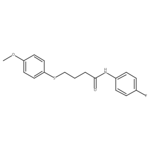 N-(4-fluorophenyl)-4-((4-methoxyphenyl)thio)butanamide Structure