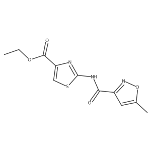 Ethyl 2-(5-methylisoxazole-3-carboxamido)thiazole-4-carboxylate结构式