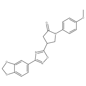 4-[3-(2H-1,3-benzodioxol-5-yl)-1,2,4-oxadiazol-5-yl]-1-(4-methoxyphenyl)pyrrolidin-2-one Structure