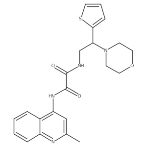 N1-(2-methylquinolin-4-yl)-N2-(2-morpholino-2-(thiophen-2-yl)ethyl)oxalamide Structure