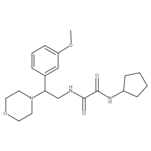 N1-cyclopentyl-N2-(2-(3-methoxyphenyl)-2-morpholinoethyl)oxalamide结构式