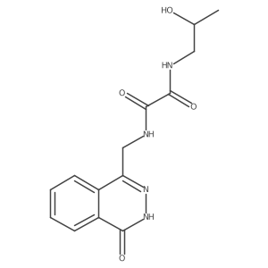 N-(2-hydroxypropyl)-N'-[(4-oxo-3,4-dihydrophthalazin-1-yl)methyl]ethanediamide结构式