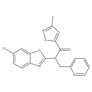 N-(6-chlorobenzo[d]thiazol-2-yl)-3-methyl-N-(pyridin-2-ylmethyl)isoxazole-5-carboxamide Structure