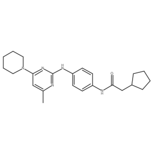 2-cyclopentyl-N-(4-{[4-methyl-6-(piperidin-1-yl)pyrimidin-2-yl]amino}phenyl)acetamide Structure