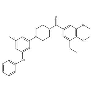 (4-(4-Methyl-6-(phenylamino)pyrimidin-2-yl)piperazin-1-yl)(3,4,5-trimethoxyphenyl)methanone Structure