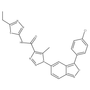 1-[3-(4-chlorophenyl)-2,1-benzoxazol-5-yl]-N-(5-ethyl-1,3,4-thiadiazol-2-yl)-5-methyl-1H-1,2,3-triazole-4-carboxamide Structure